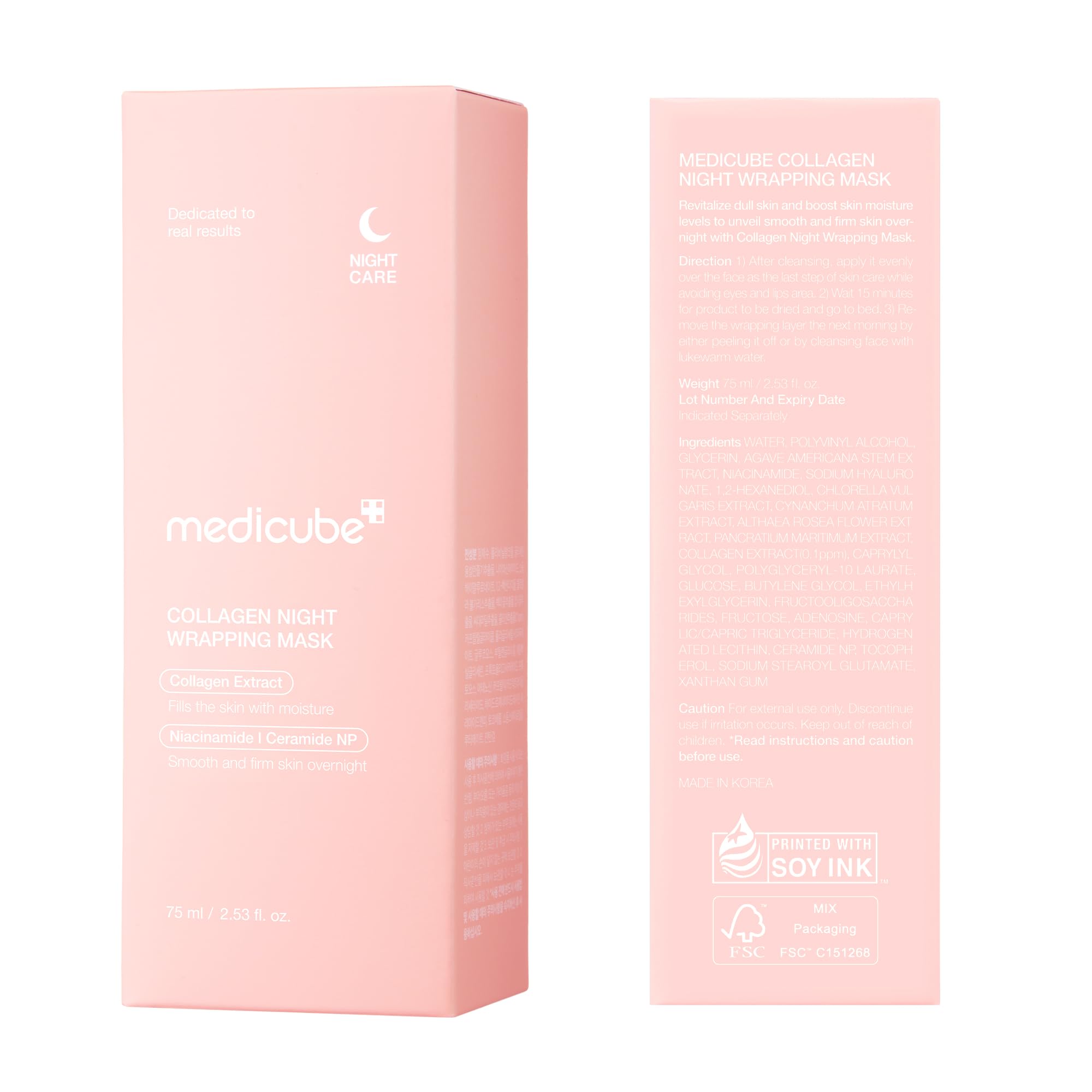 Medicube Collagen Night Wrapping Mask 80-percent filled tube highlights safety and travel-friendly packaging