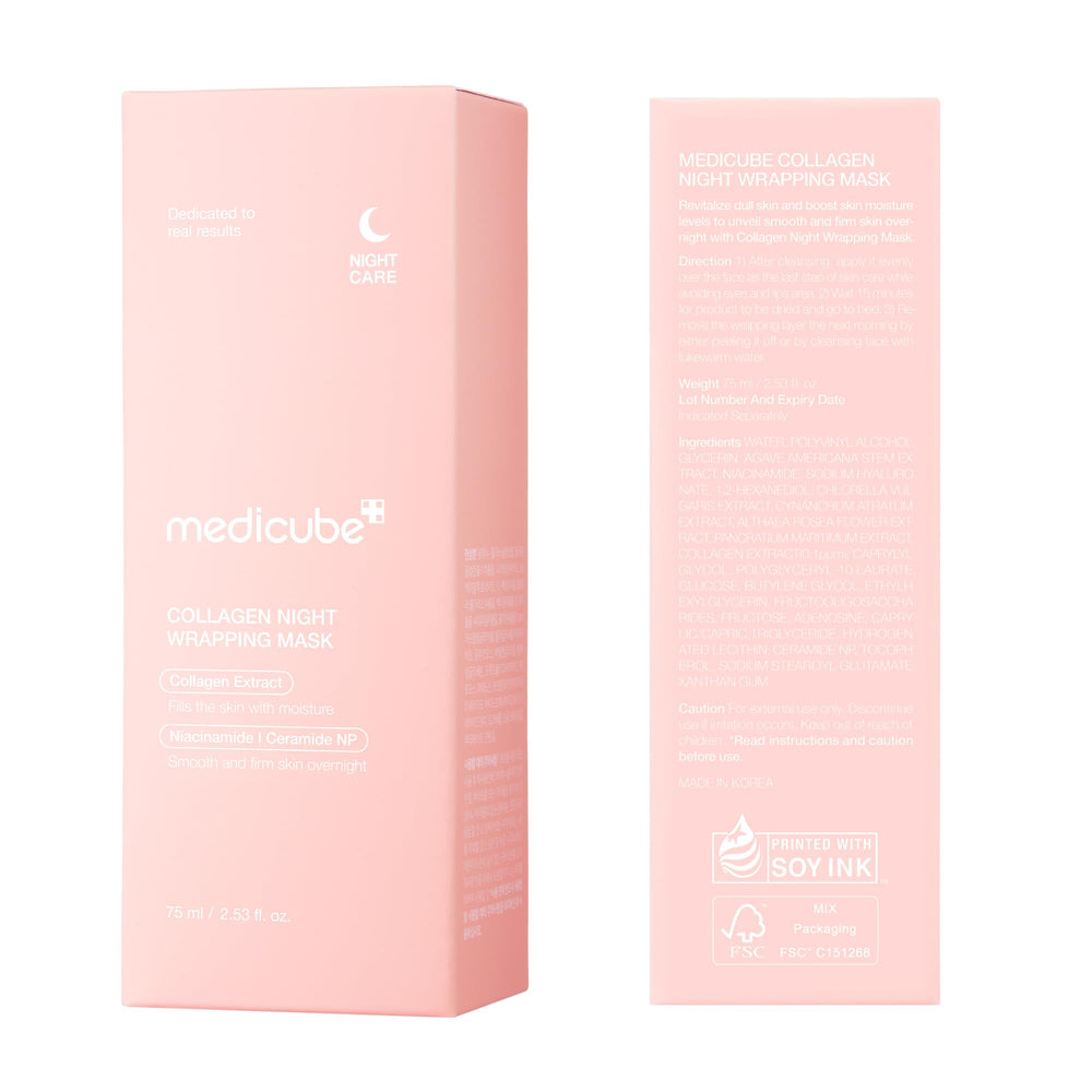 Medicube Collagen Night Wrapping Mask 80-percent filled tube highlights safety and travel-friendly packaging