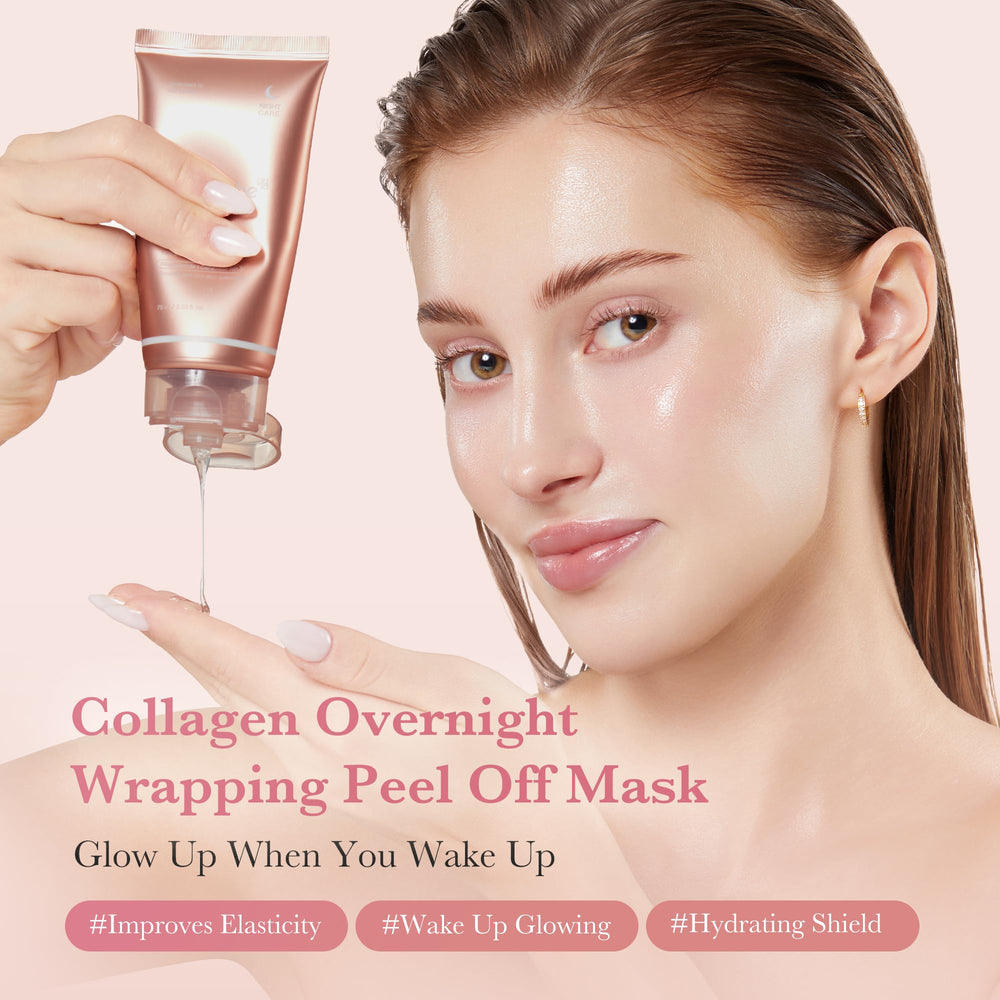 Medicube Collagen Night Wrapping Mask hydrolyzed collagen visual suggests elasticity support