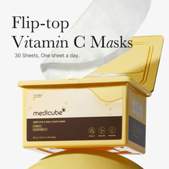 Medicube Deep Vita C 30-sheet mask pack supports convenient daily hydration