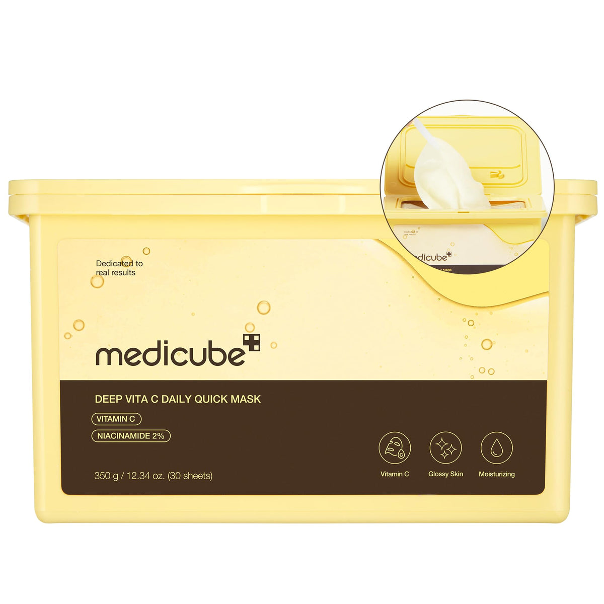 Medicube Deep Vita C daily quick dispenser demonstrates easy, mess-free application for radiant skin