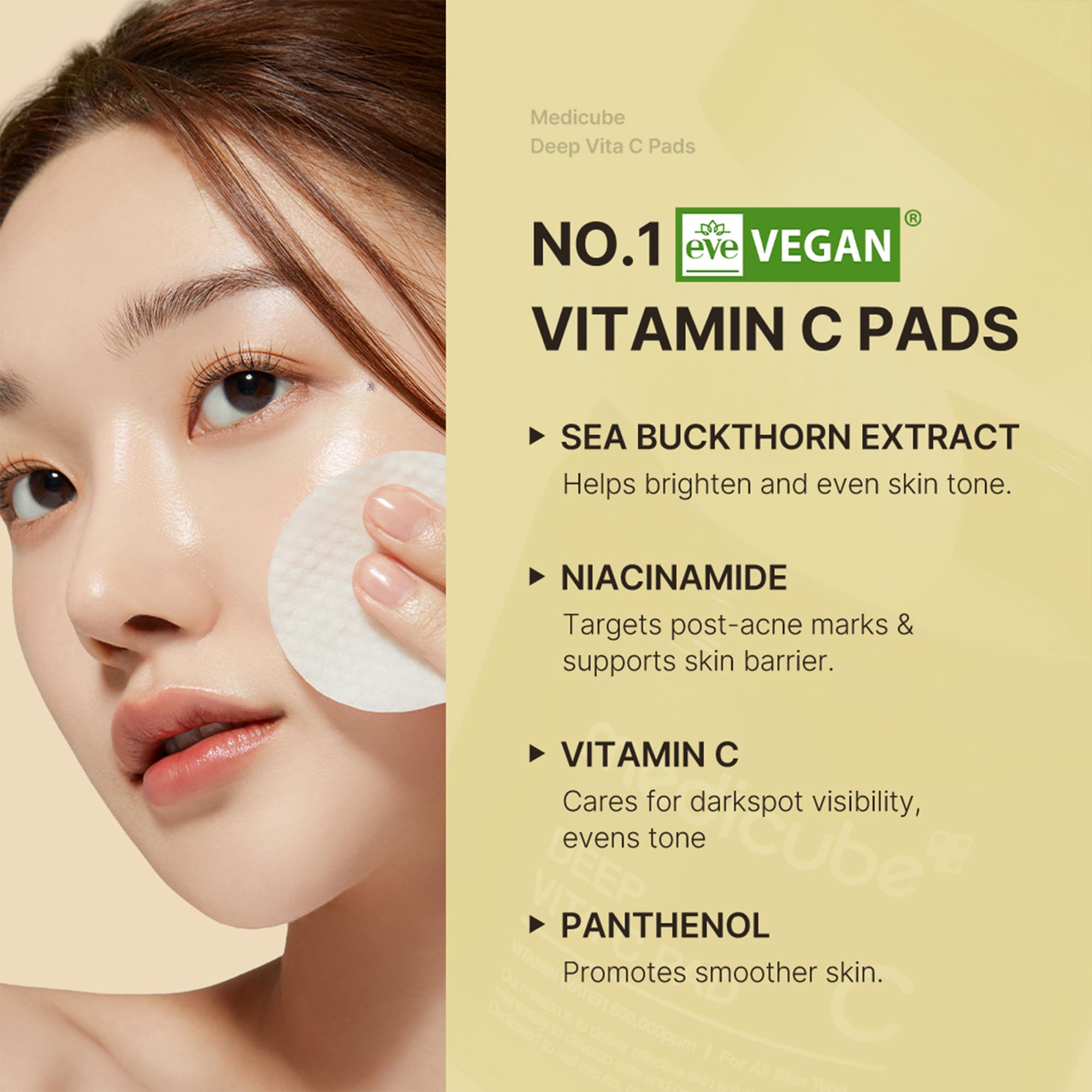Medicube Deep Vita C Pad vitamin water 500kppm hydration and glow