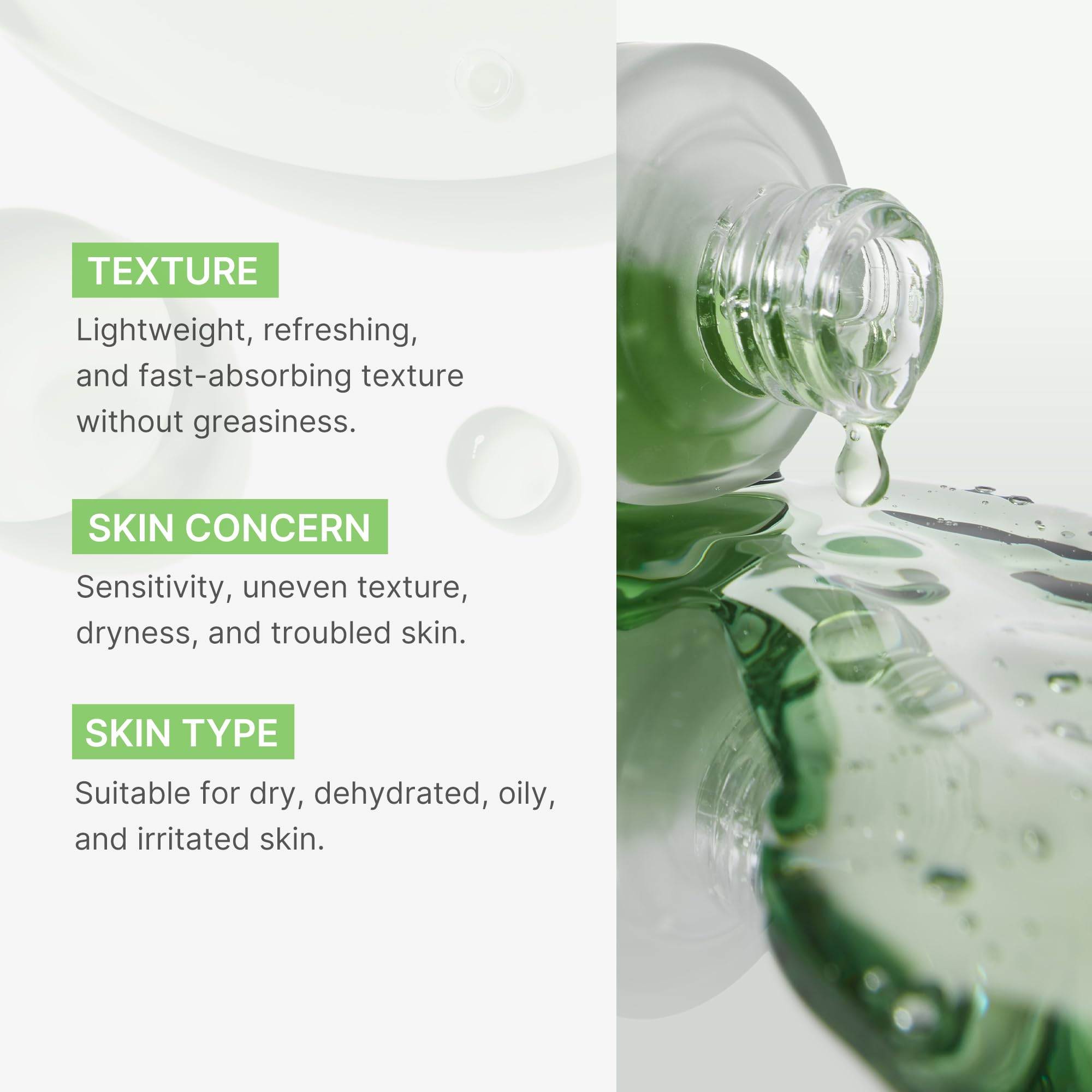 Medicube Exosome Cica Tea Tree Ampoule application scene suggests soothing routine for troubled areas.