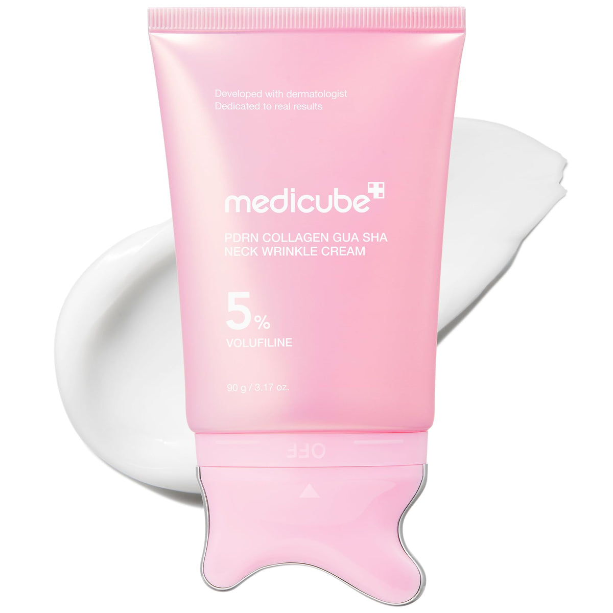 medicube front packaging of neck cream showing compact design and benefit