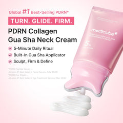 medicube close-up of gua sha applicator highlighting sculpting benefit