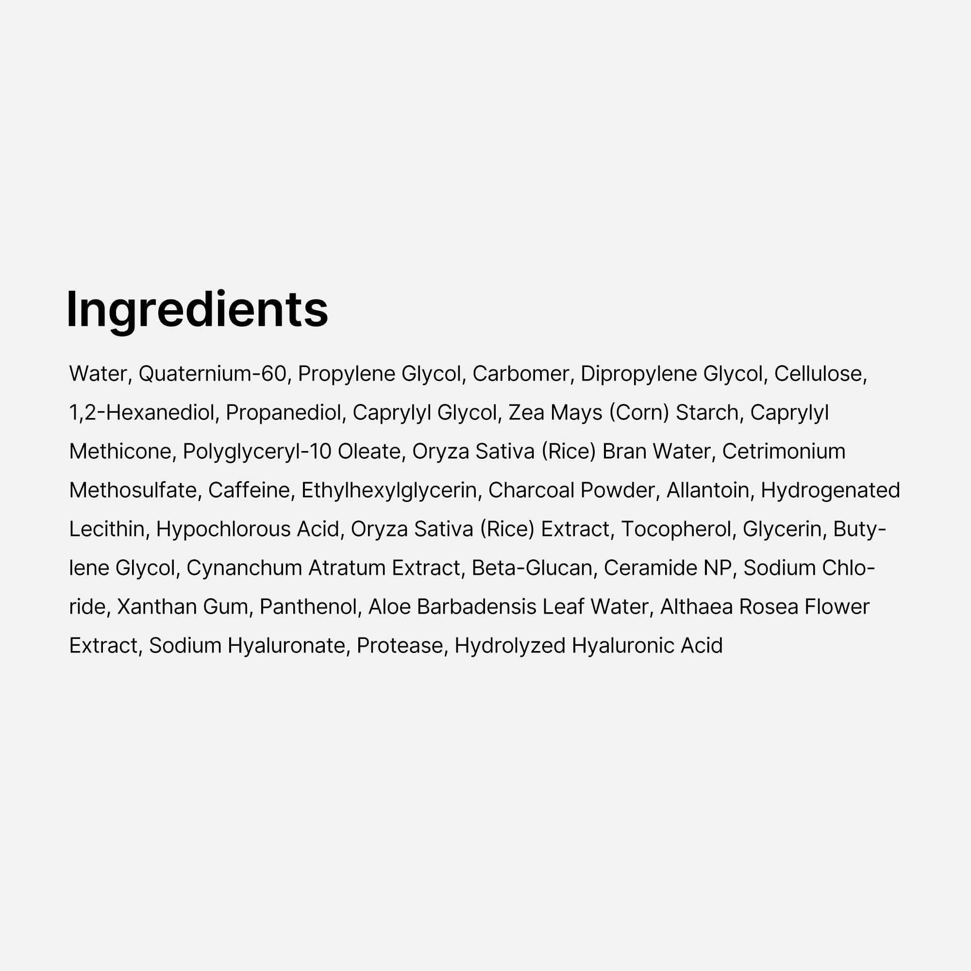 Medicube ingredient spotlight image showing rice derivatives and humectants benefits