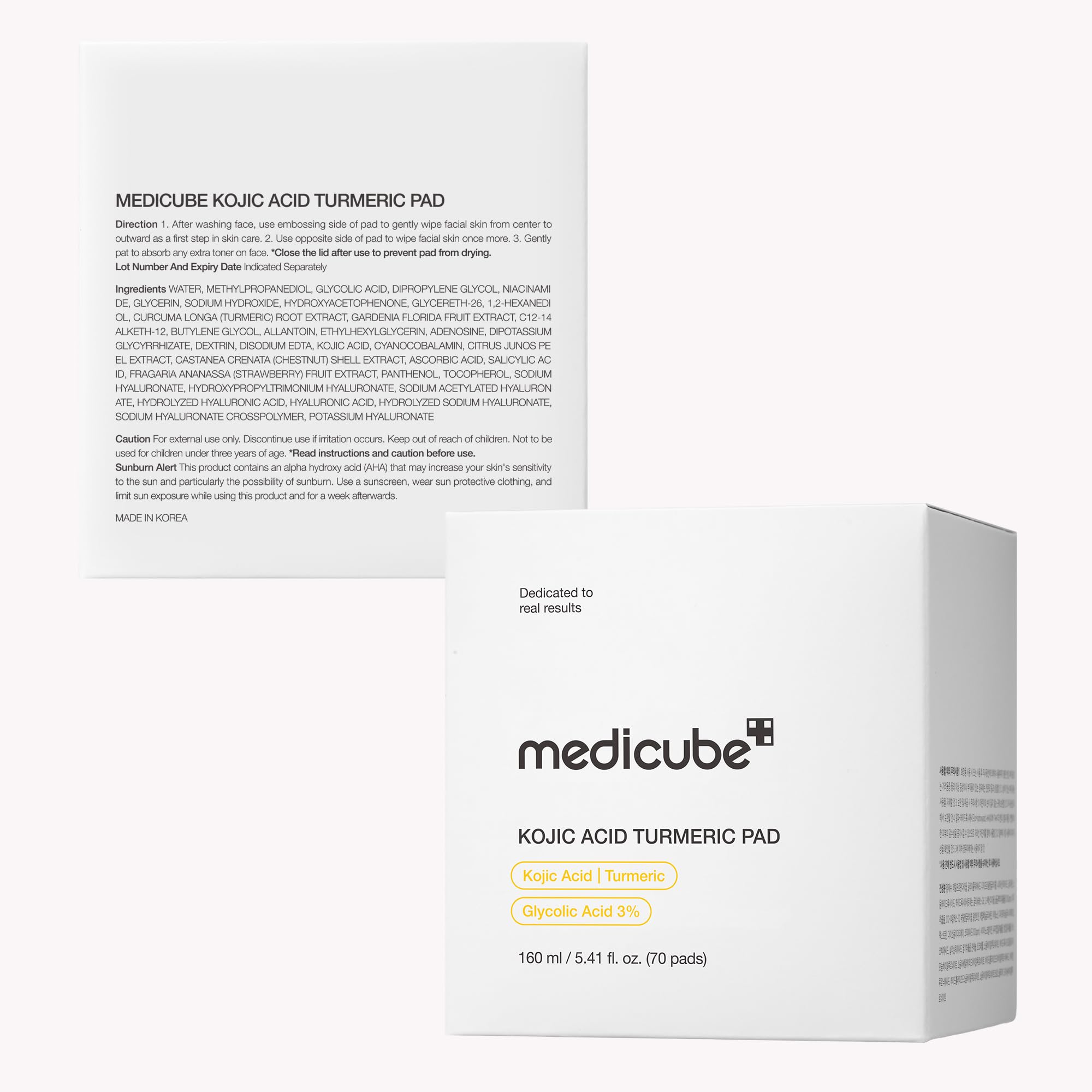 medicube Kojic Acid Turmeric Toner Pad after-workout refresh on skin