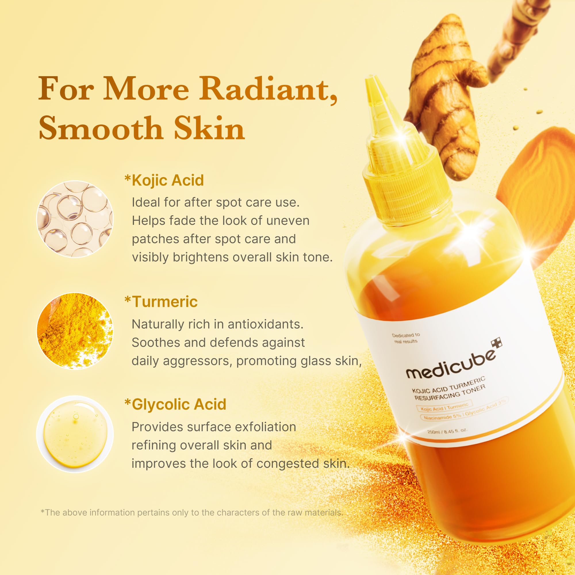 Medicube Kojic Turmeric Toner dispense bottle for convenient daily toning