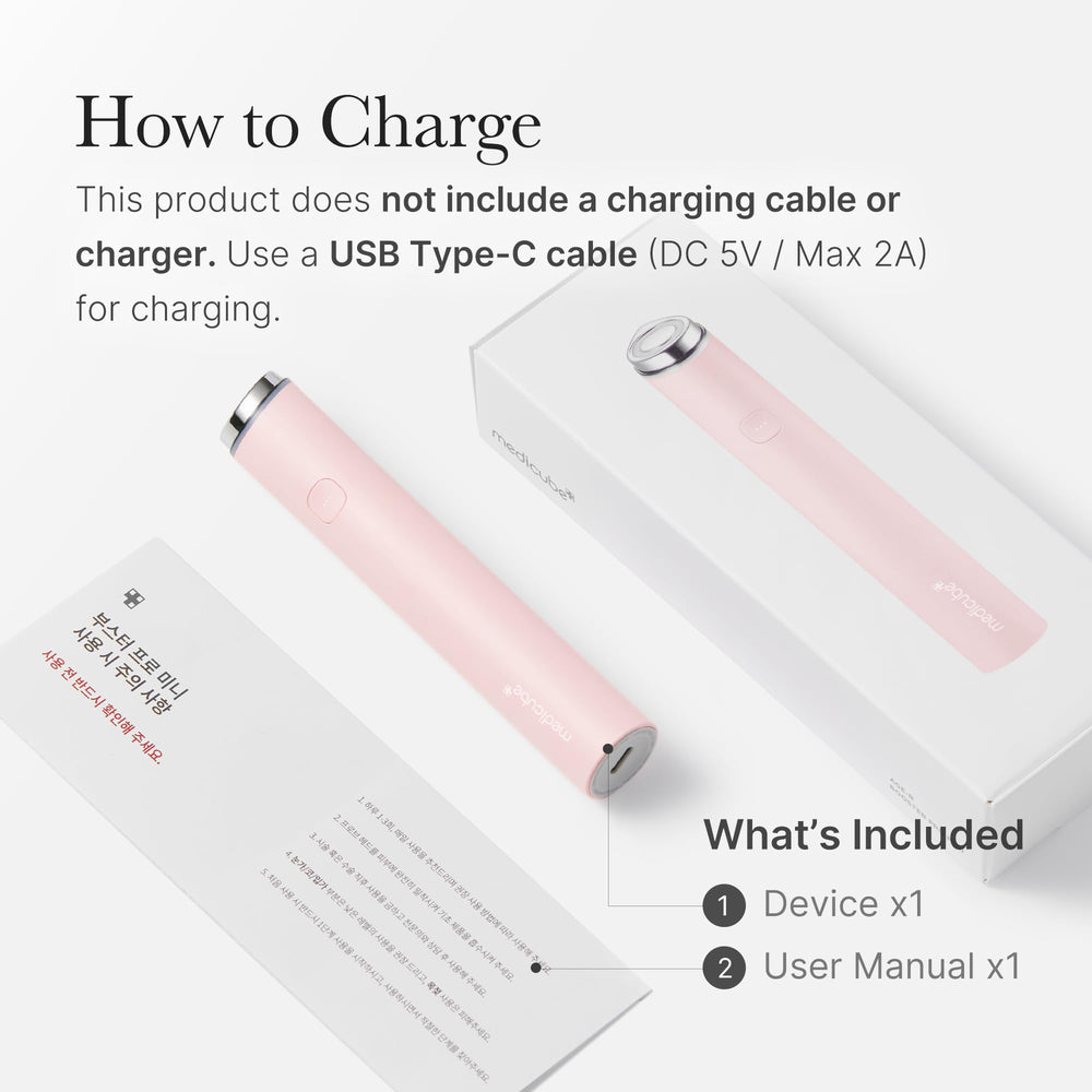 Medicube Mini Booster Pro Pink travel case view for convenient skincare anywhere.
