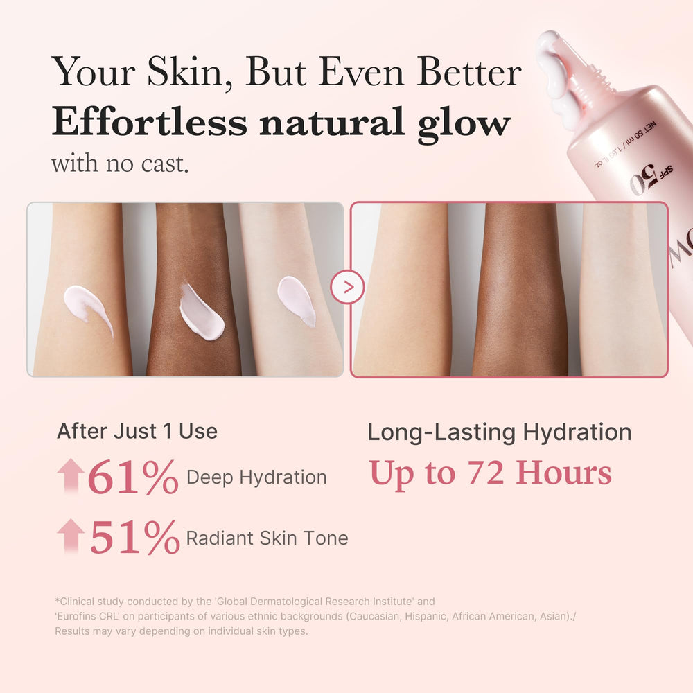 Medicube No Cast Just Glow application dispense close-up demonstrates easy, quick use
