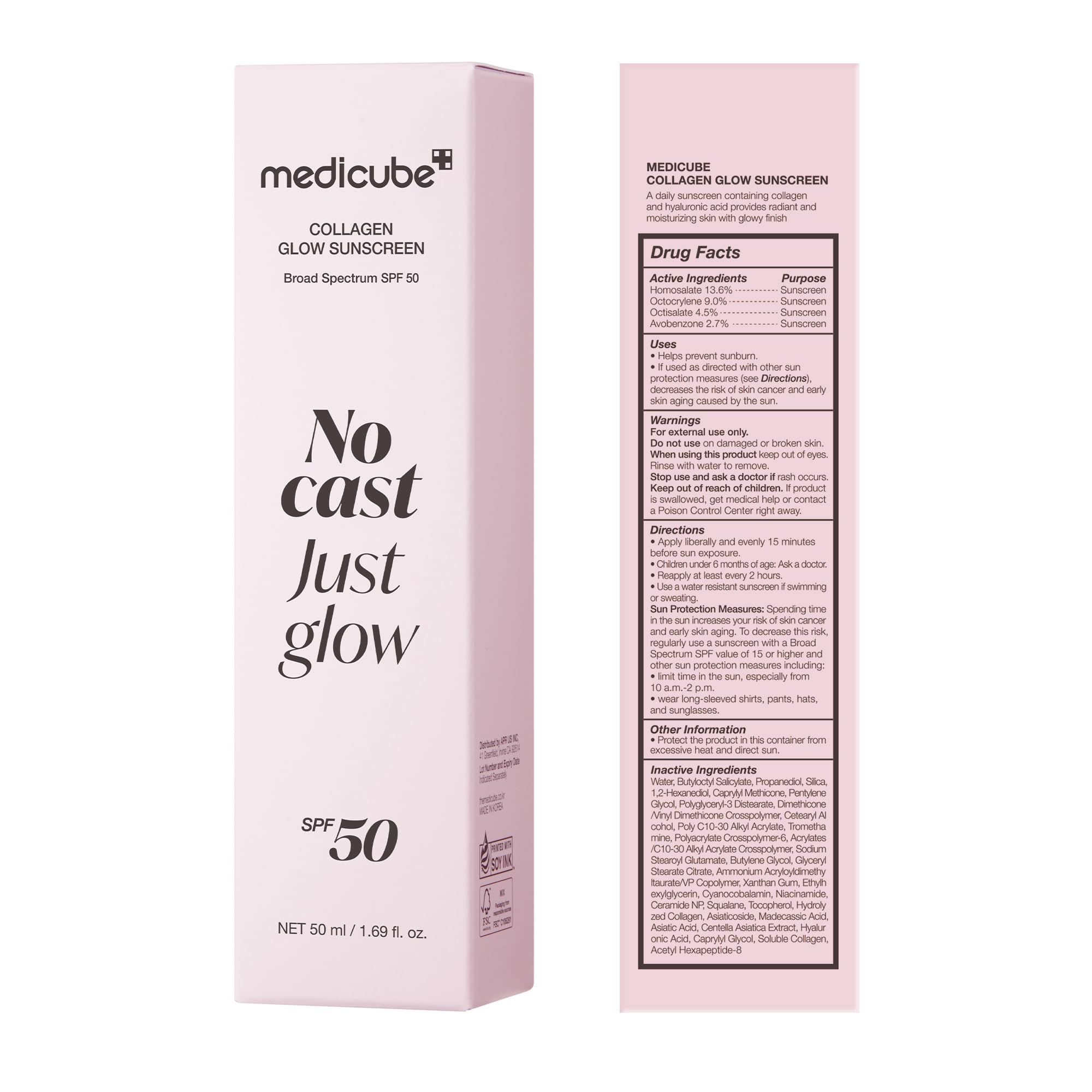 Medicube No Cast Just Glow no white cast finishing on skin