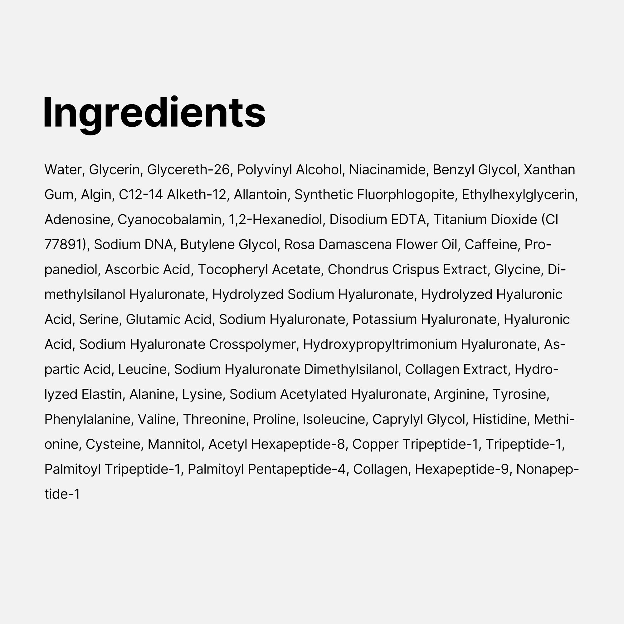 medicube PDRN caffeine overnight wrapping mask ingredients salmon DNA hydration support