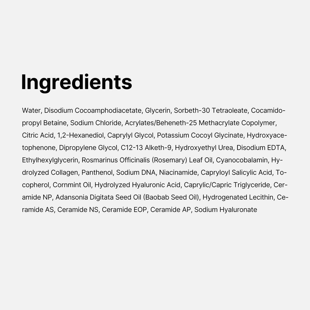 Medicube PDRN Jelly to Foam Cleanser closeup texture emphasizes gentle LHA exfoliation.