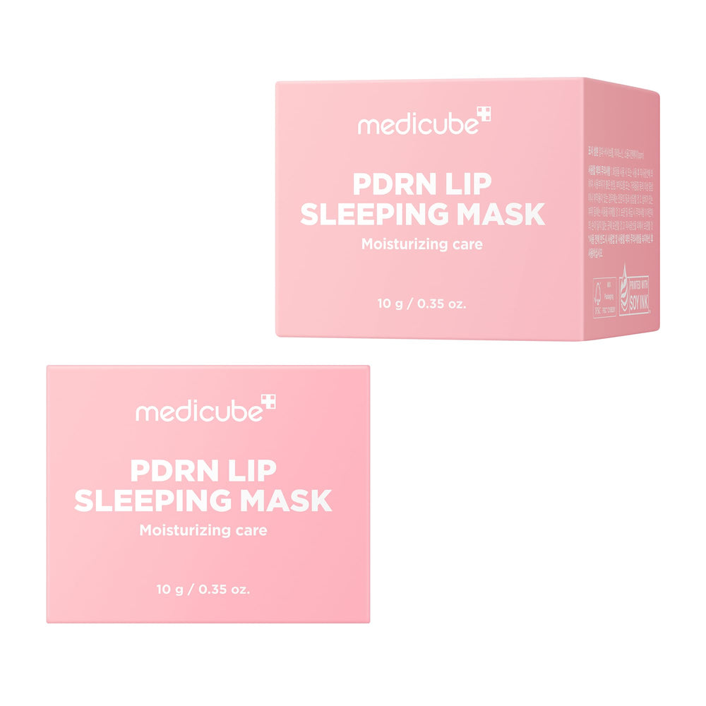 Medicube PDRN lip mask creates soft glow and plumpness.