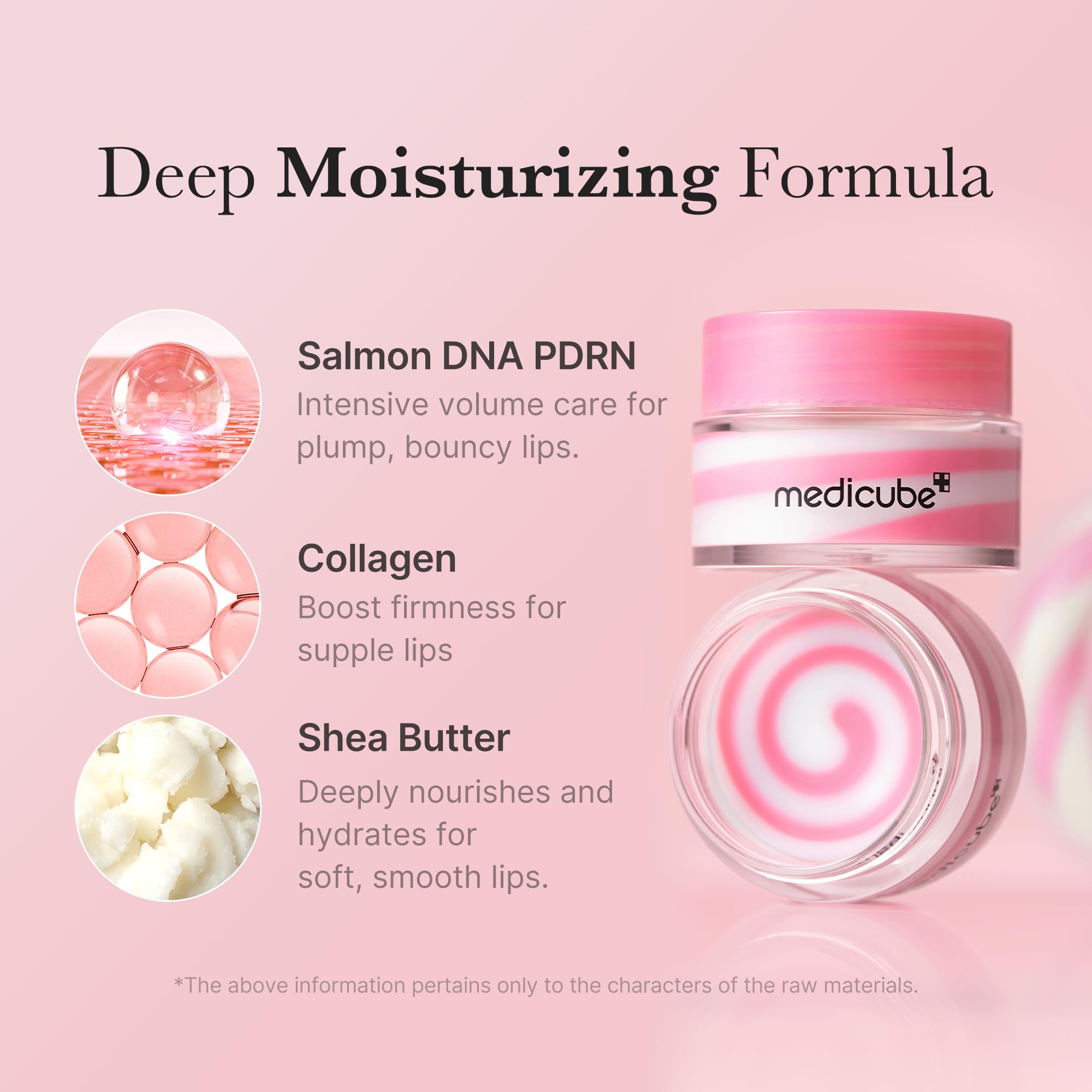 Medicube PDRN lip mask on lips for instant moisture.