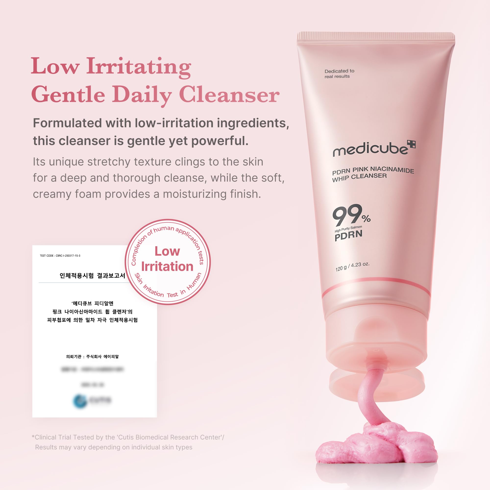 Medicube PDRN Marshmallow Cleanser supports even-toned, radiant-looking skin