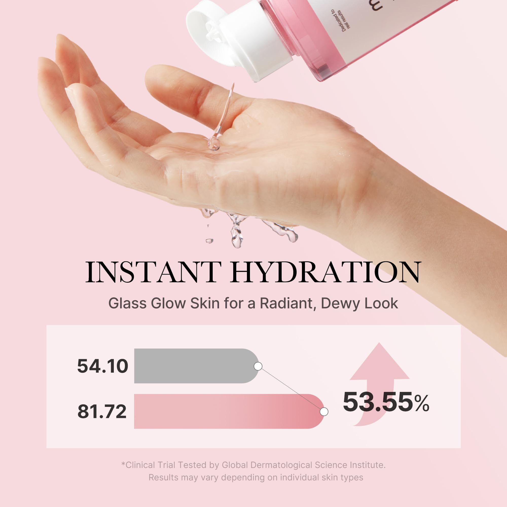 Medicube PDRN Rose Toner bottle macro captures premium packaging and texture.