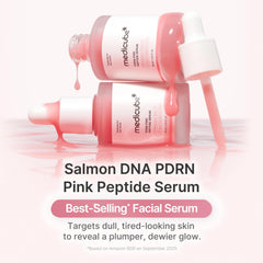 medicube pink glow serum texture closeup highlighting lightweight moisturizing feel