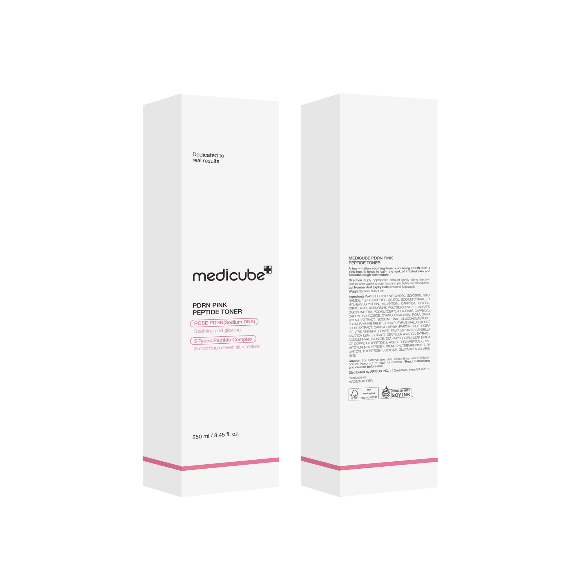 Medicube Pink Toner pump dispense shows easy daily skincare step.