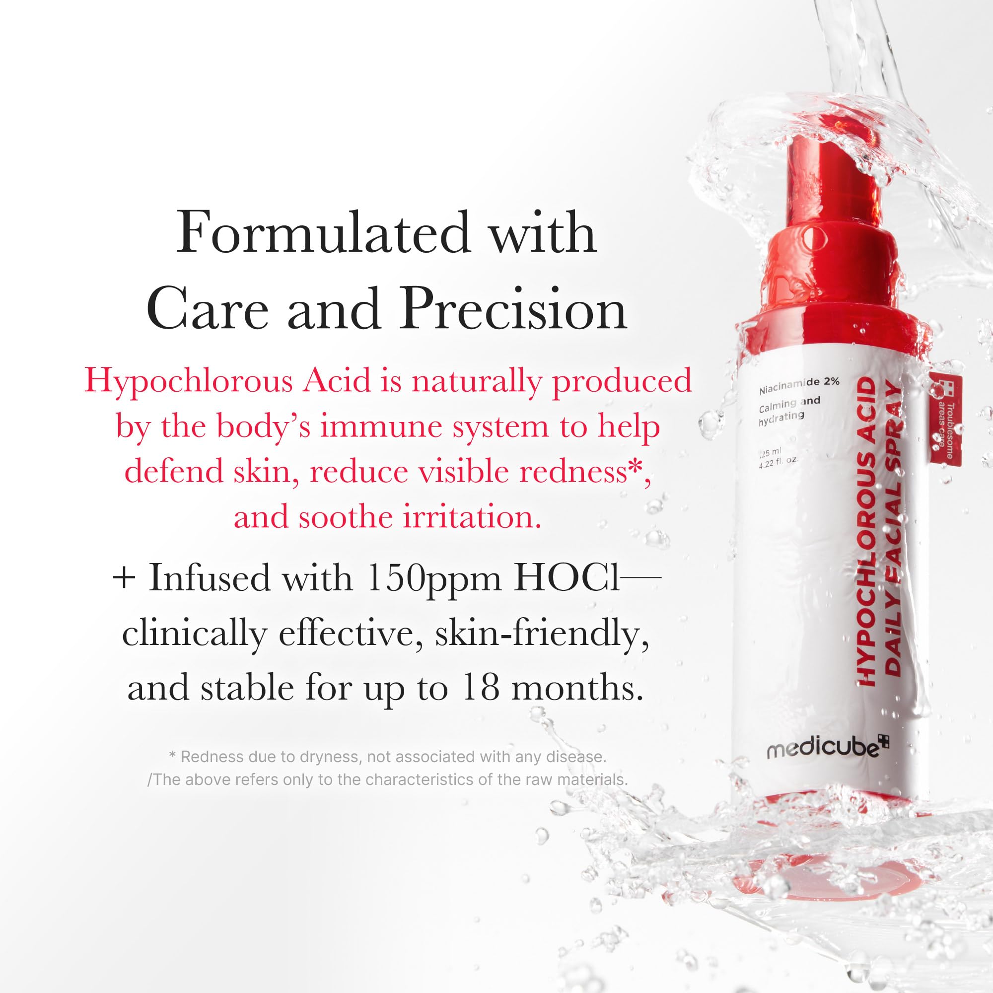 Medicube Power Soothing Spray fragrance-free formula for sensitive skin daily use.