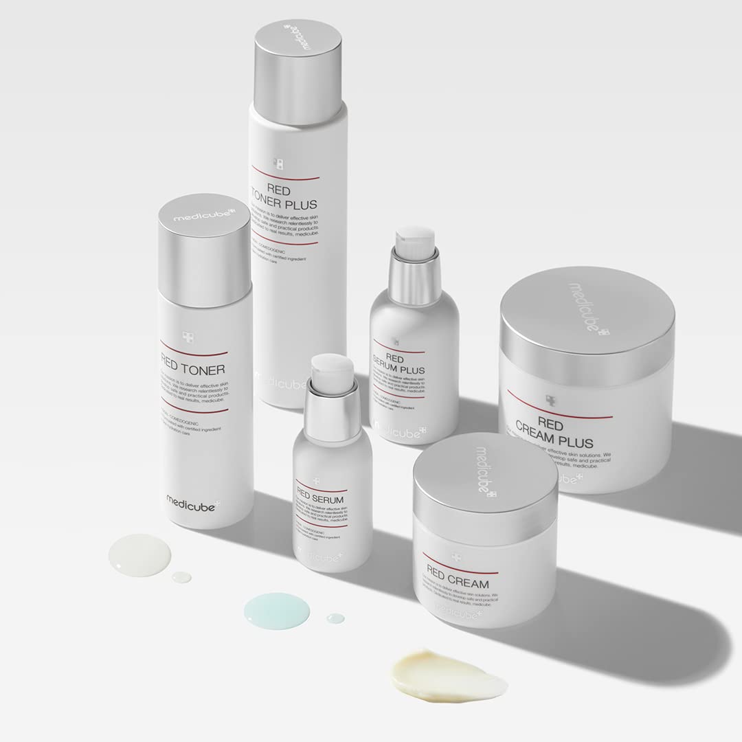 Medicube Red Serum 2.0 application-face demonstrates redness relief potential