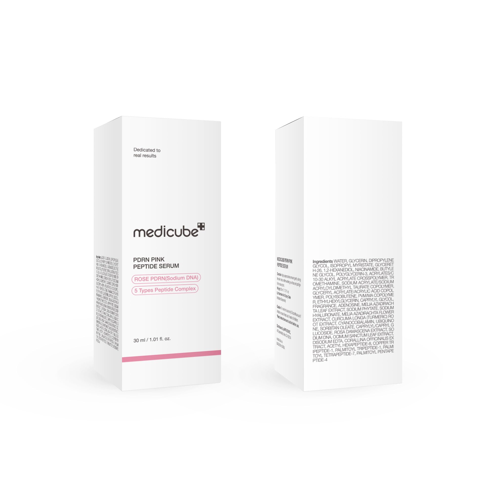 Medicube Rose PDRN serum dermatologist-tested label suggests gentle care