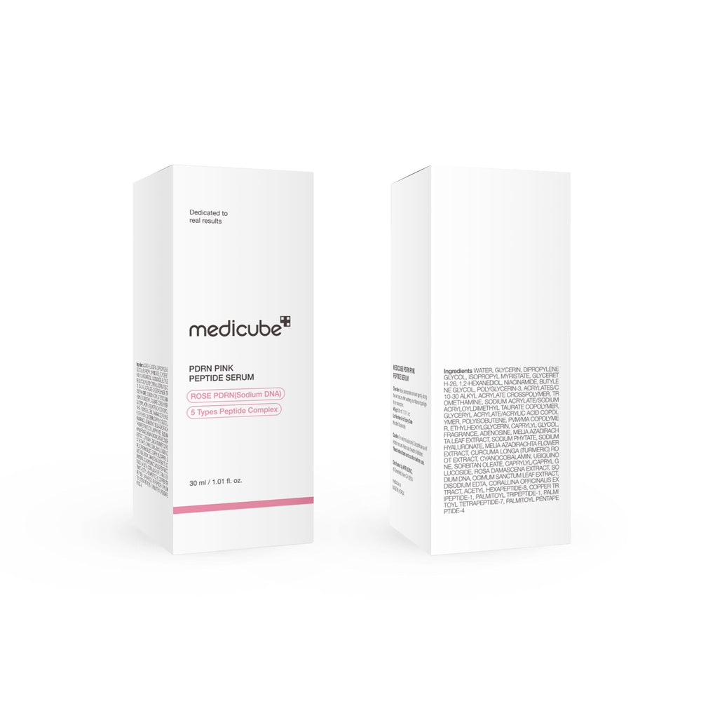 Medicube Rose PDRN serum dermatologist-tested label suggests gentle care