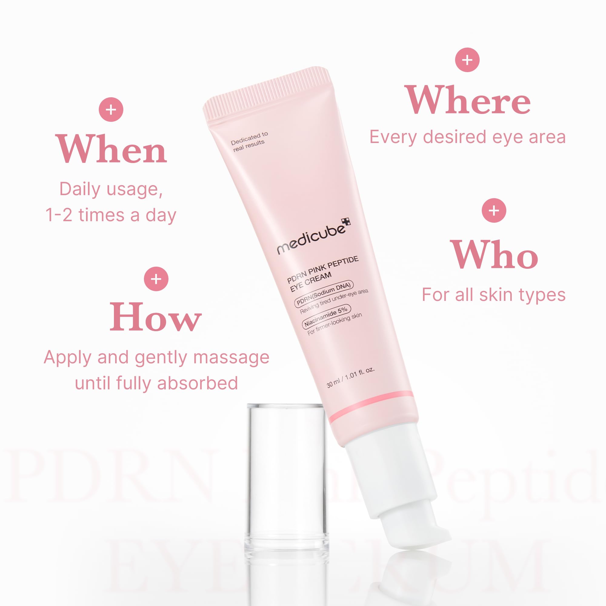 Medicube Salmon DNA PDRN Eye Serum targets dull under-eye areas for a brighter look