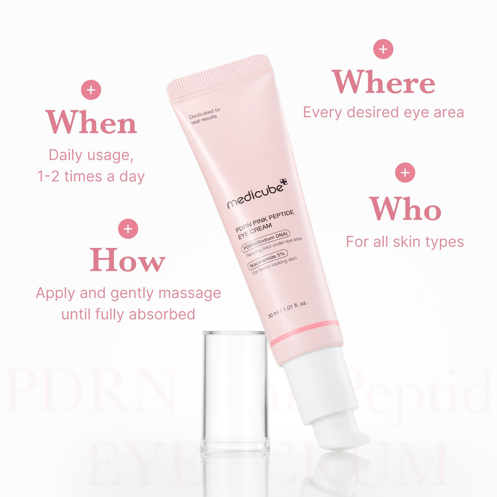 Medicube Salmon DNA PDRN Eye Serum targets dull under-eye areas for a brighter look