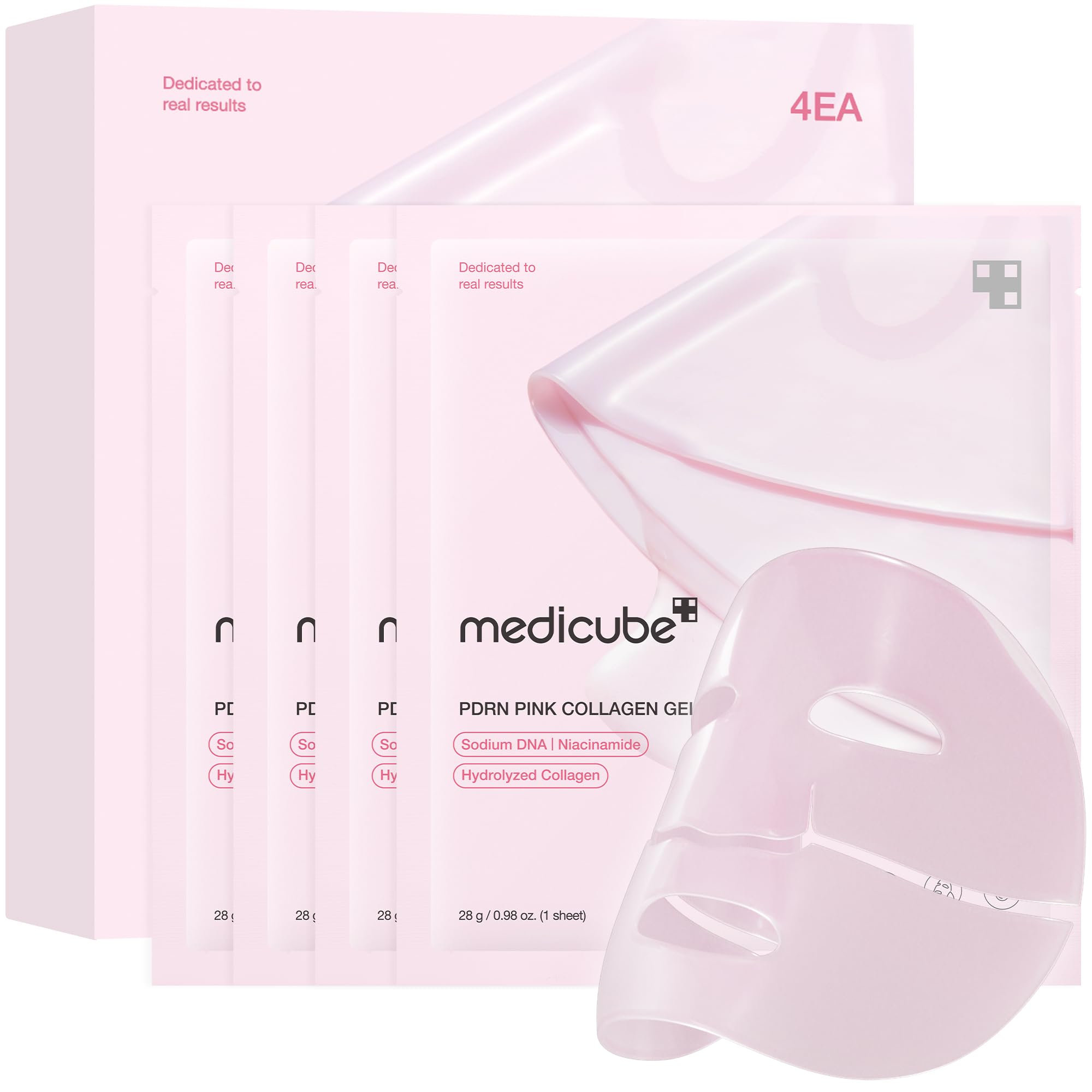 Medicube Salmon DNA PDRN mask jar shows glow and hydration from the pink collagen jelly.