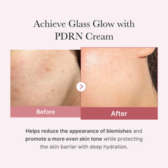 medicube Salmon DNA PDRN pink moisturizing cream swatch demonstrates quick absorption and smooth skin
