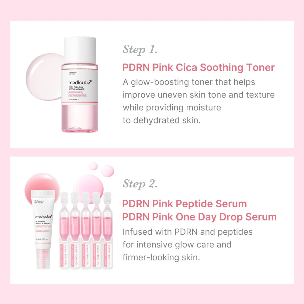 medicube Glass Glow Salmon DNA PDRN sheet mask sachet for quick renewal