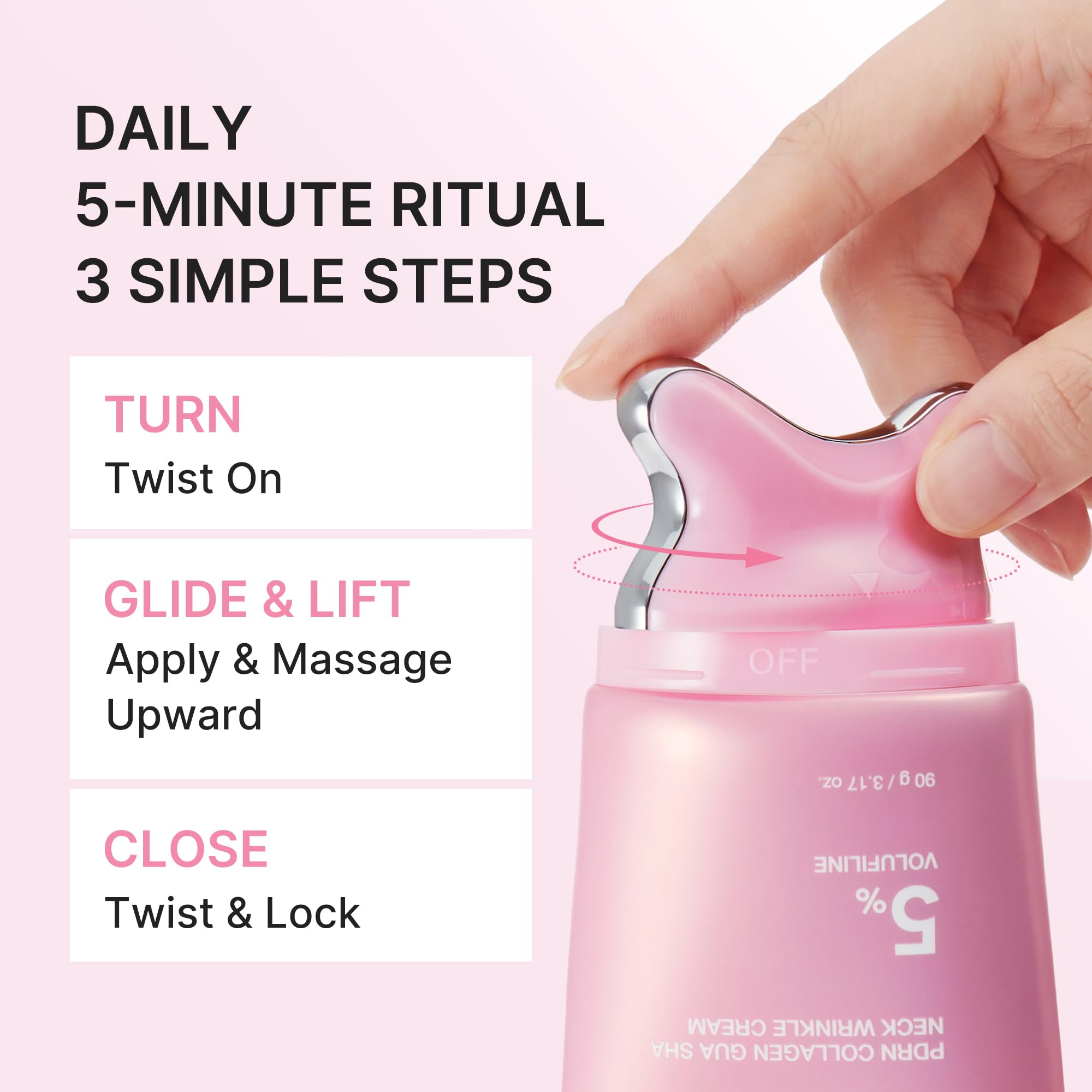 medicube product beside a hand to display travel-friendly size benefit
