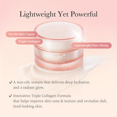Medicube Triple Collagen Cream with niacinamide for even skin tone.