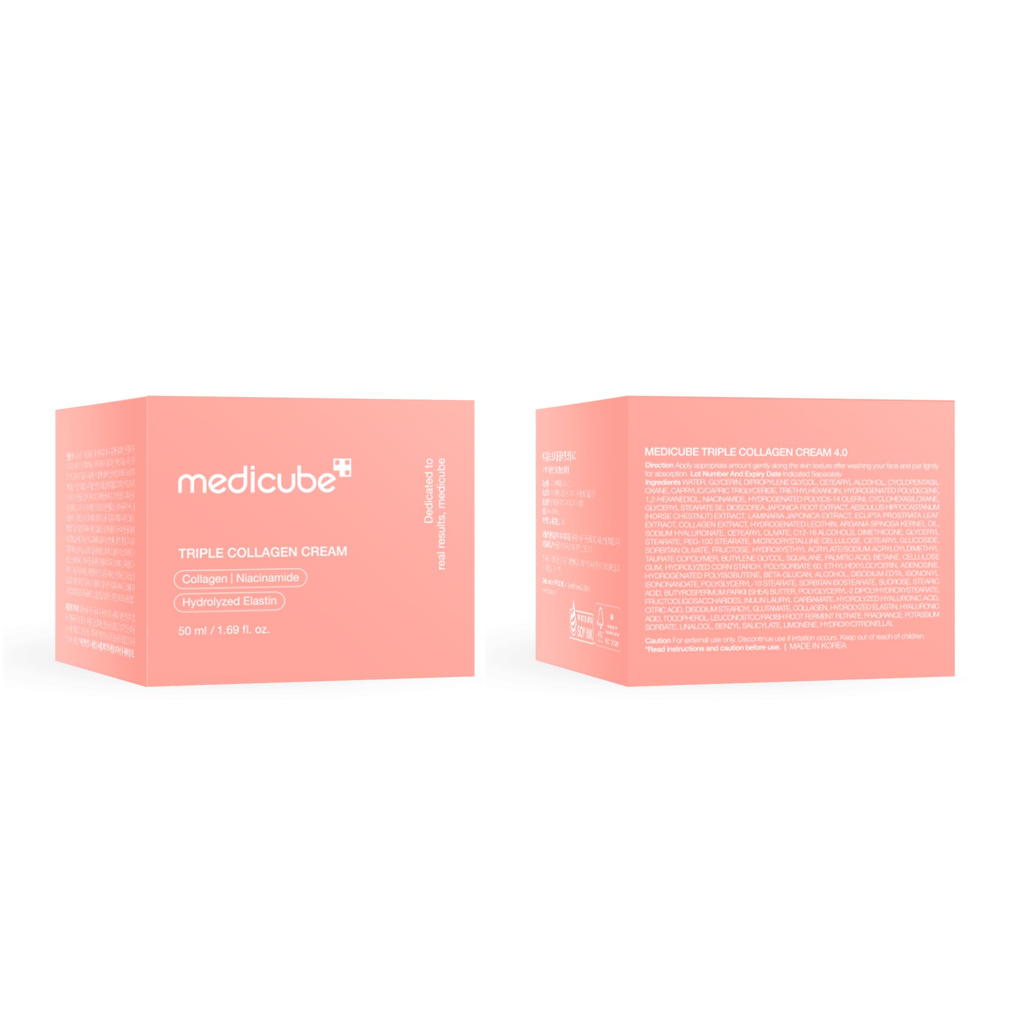 Medicube Triple Collagen Cream after application leaves skin refreshed.