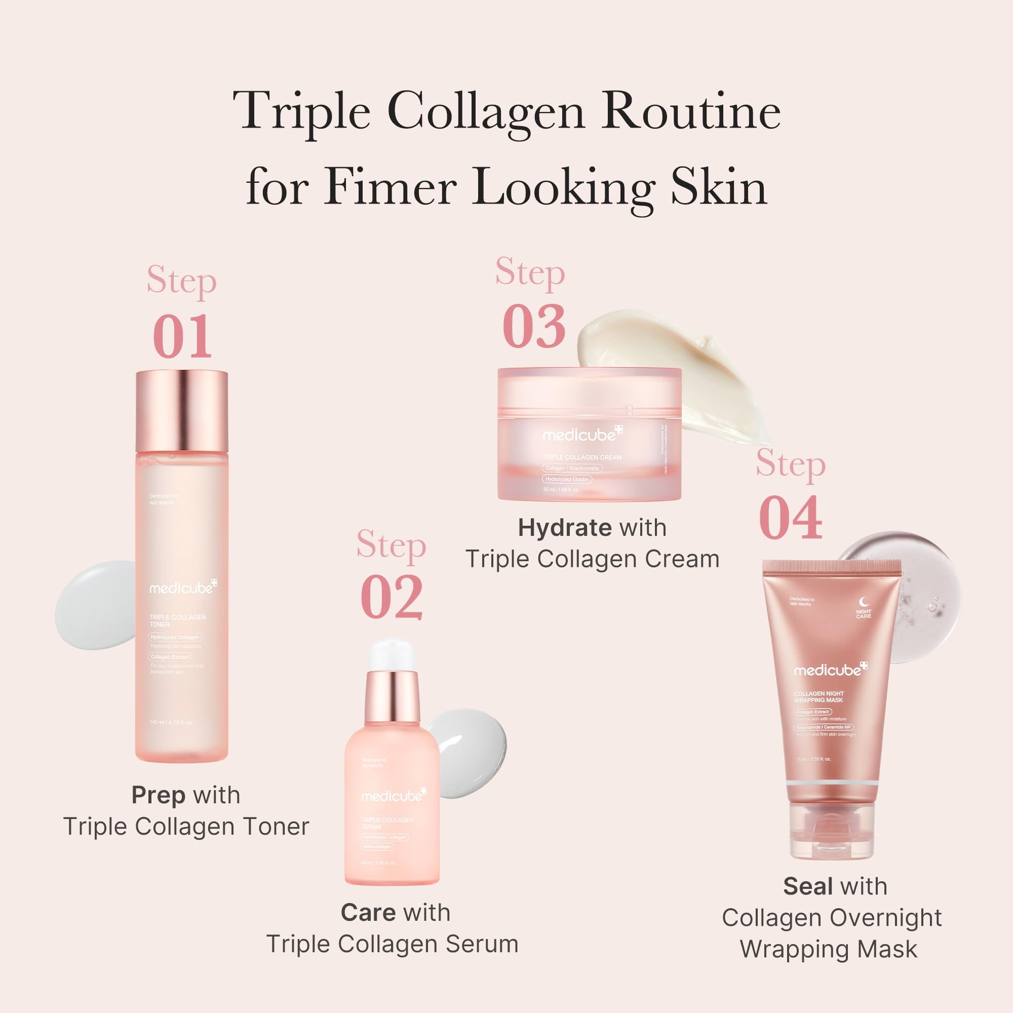 Medicube Triple Collagen Serum ingredient focus Olive Leaf extract
