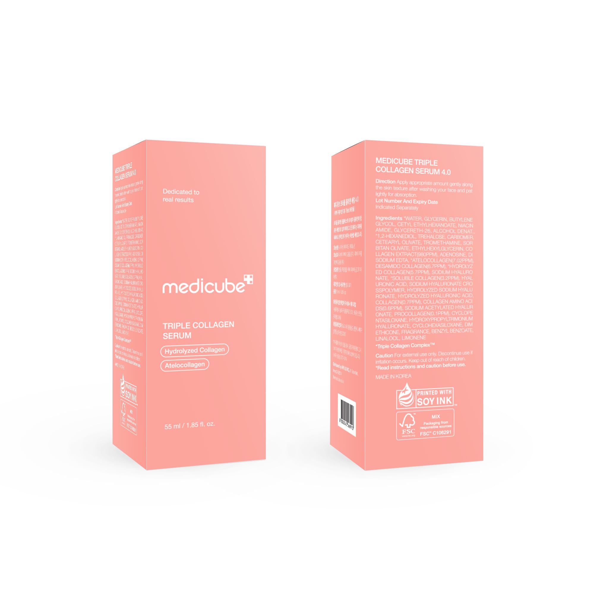 Medicube packaging and sustainability-friendly box on vanity