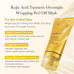 medicube turmeric wrap film texture shown for smooth even application