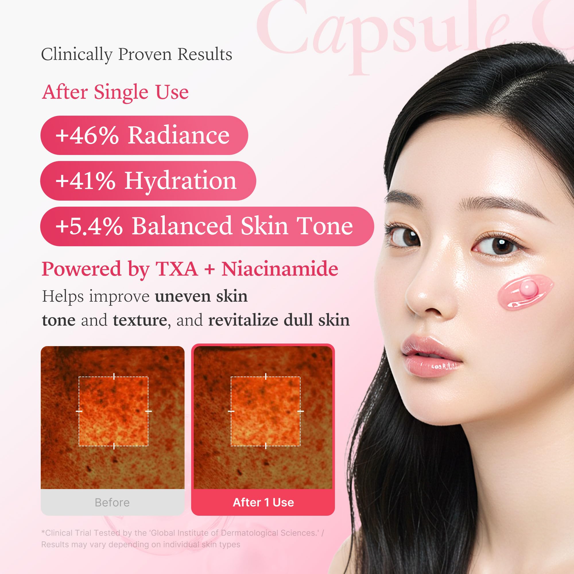 Medicube TXA+Niacinamide Capsule Cream customizable blend for daily use.