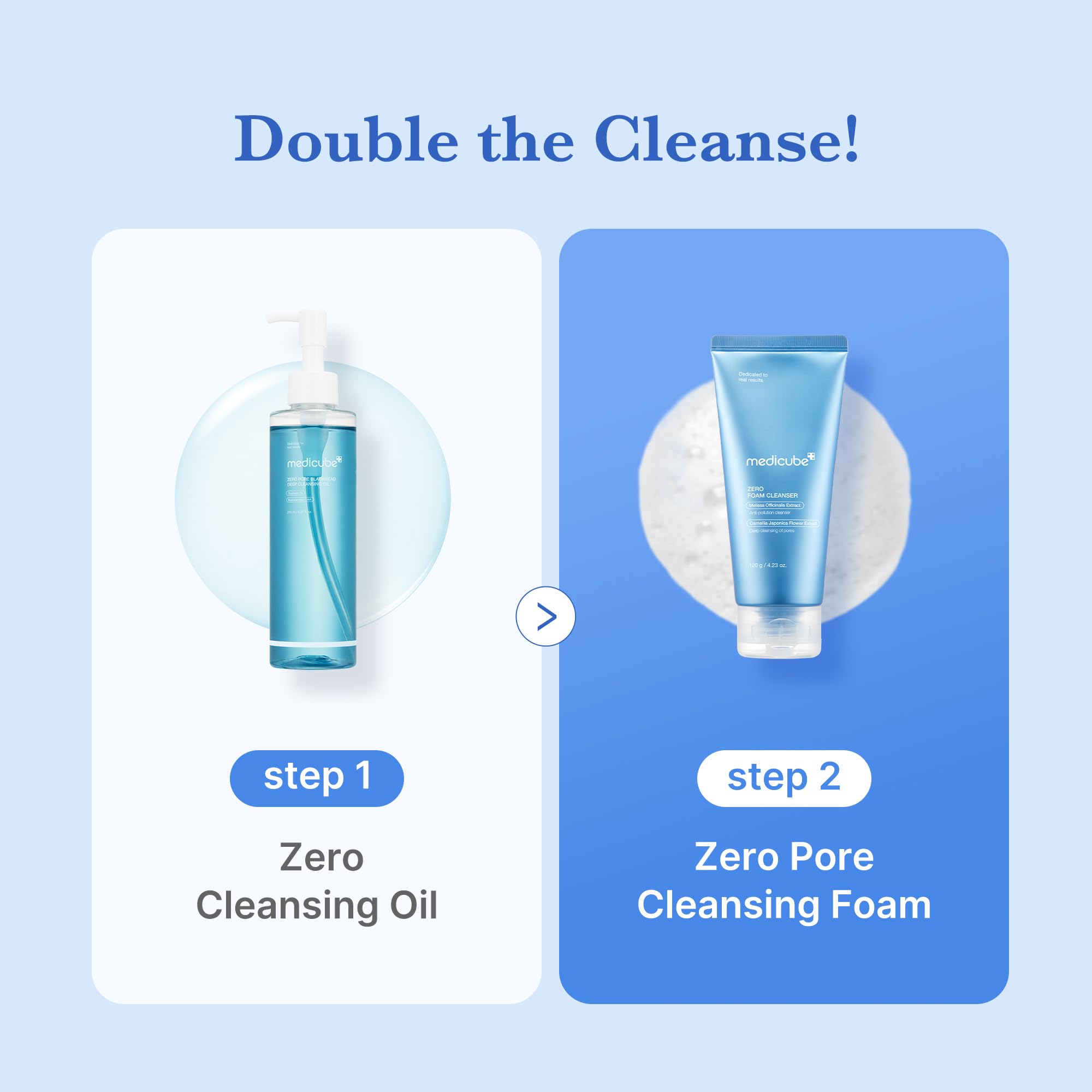 Medicube Zero Foam Cleanser applied during routine on sensitive skin.