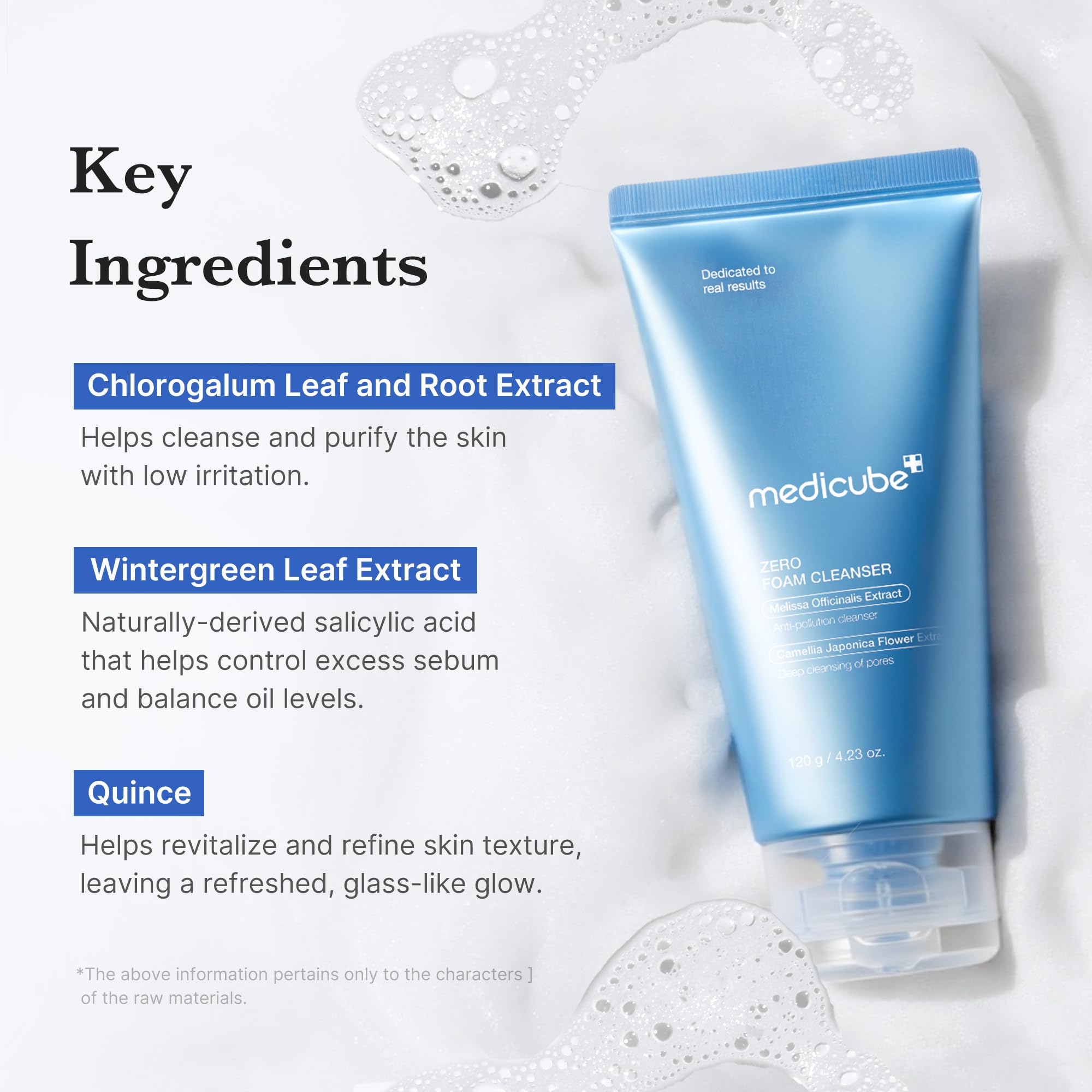 Medicube Zero Foam Cleanser applying to skin demonstrates balance and moisture.