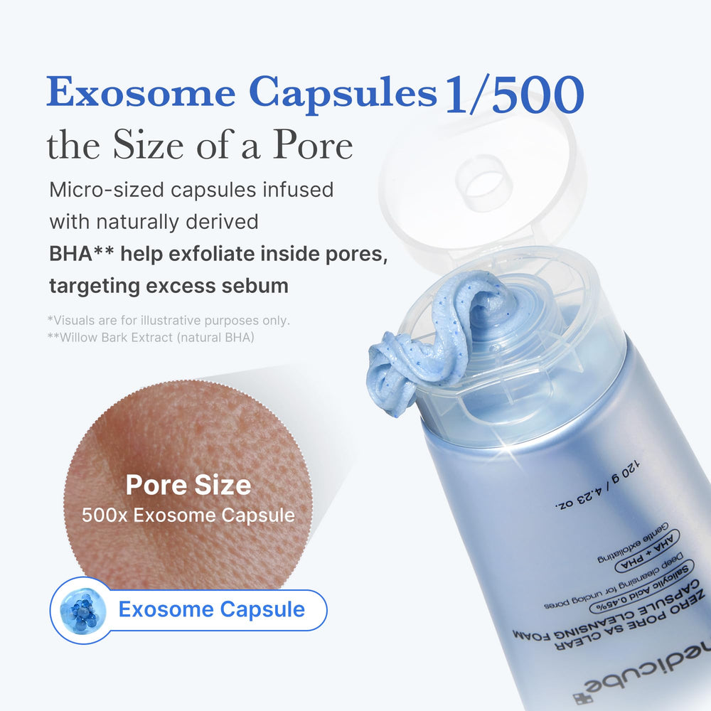 medicube Zero Pore ingredient detail with cica exosome for soothing skincare