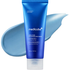 Medicube Zero Pore mud mask packaging highlights rapid pore cleansing.