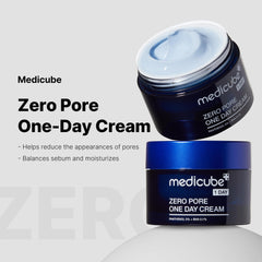 Medicube Zero Pore One-Day Cream texture-swatch demonstrates quick absorption for oil control