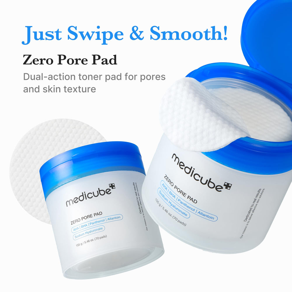 Medicube Zero Pore Pads 2.0 closeup texture showing dual-texture exfoliation.