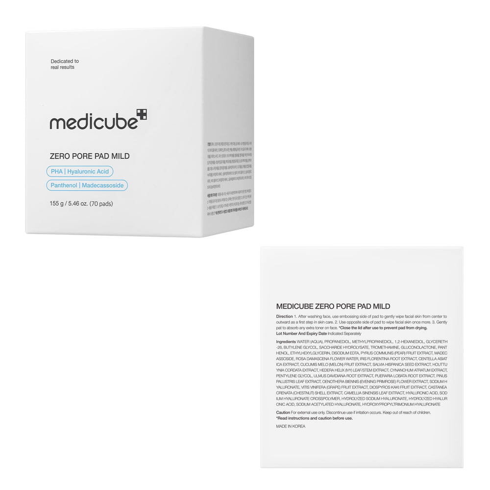 Medicube Zero Pore Pads Mild 2.0 aftercare supports calmer skin texture