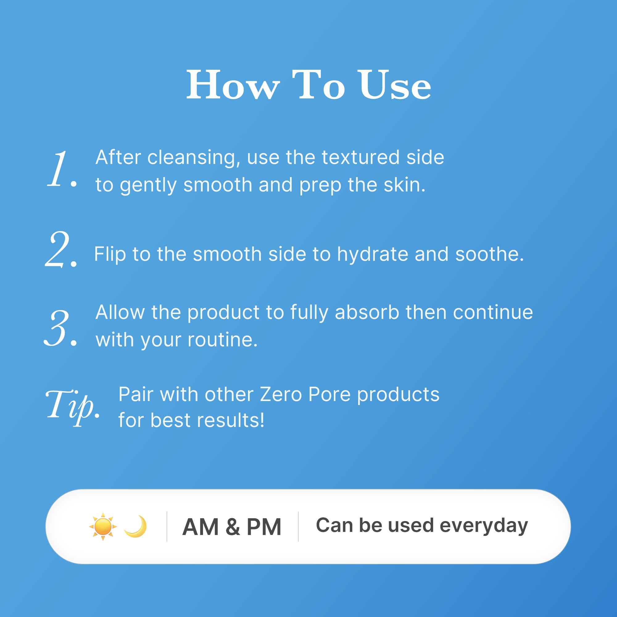 Medicube Zero Pore Pads Mild 2.0 pore closeup shows improved texture potential