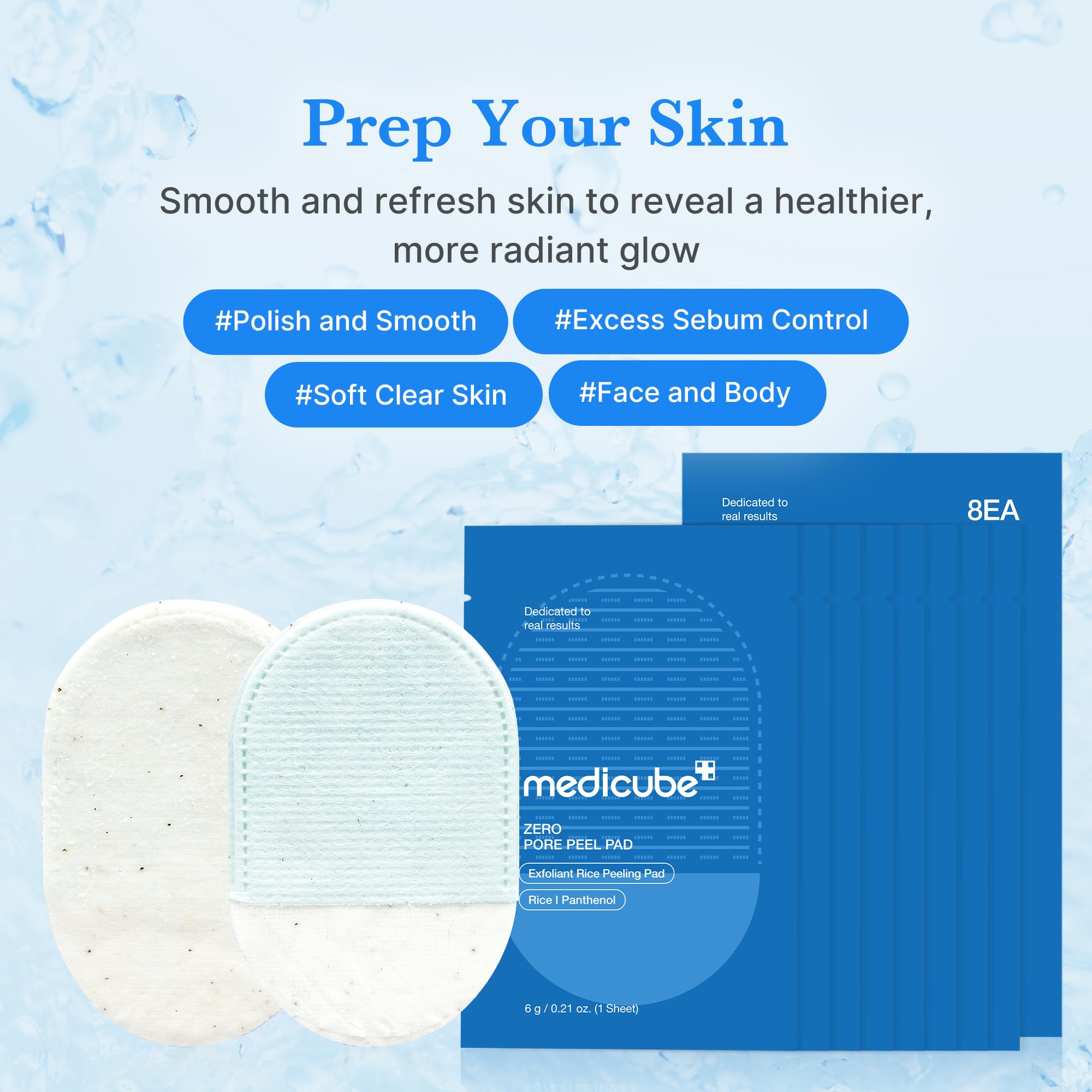 medicube Zero Pore Peel Pads for nose exfoliate rough areas for a refined look