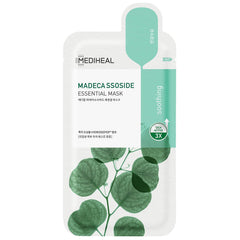 Mediheal best korean sheet mask Madecassoside packaging highlights eco-friendly materials for calm skin care.