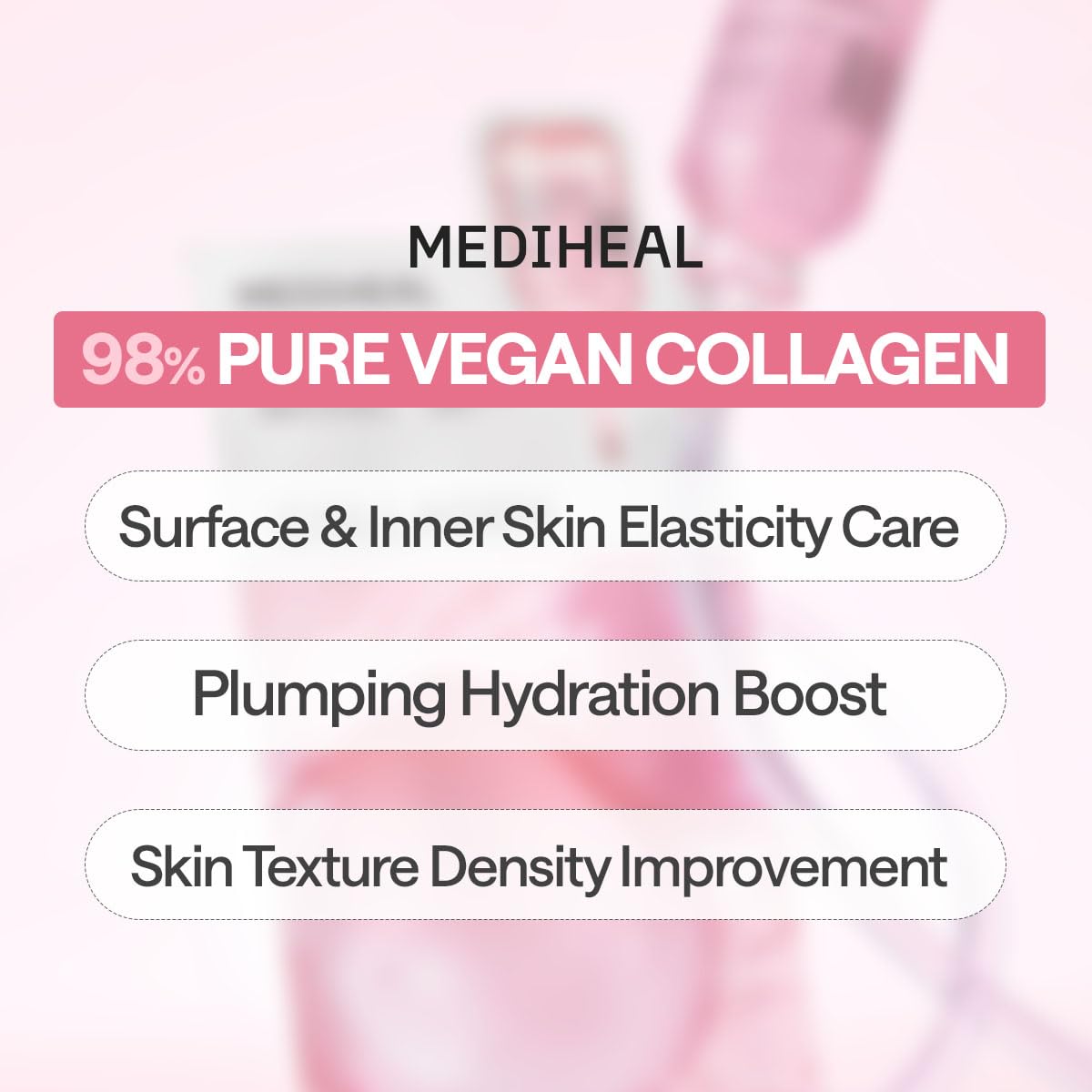Mask sheet aligned on face contours for core firming benefits.